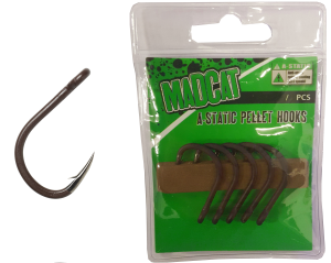 MADCAT HACZYKI PELLET A-STATIC HOOK 3/0 BROWN 5SZT.