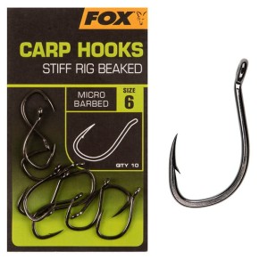 FOX HACZYKI KARPIOWE STIFF RIG BEAKED 10SZT R 4