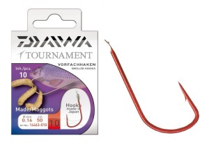 DAIWA HACZYKI TOURNAMENT Z PRZYPONEM BIAŁY ROBAK NR 10