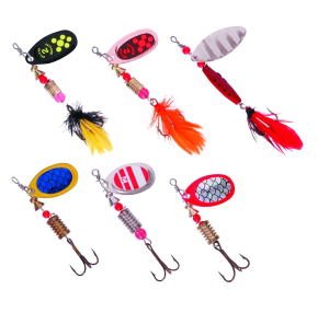 ZEBCO ZESTAW BŁYSTEK BLACH NA OKONIA/SZCZUPAKA 6SZT.