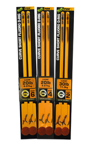 FOX PRZYPONY KARPIOWE CURVE SHORT FLOURO D-RIGS 6 - 20LB