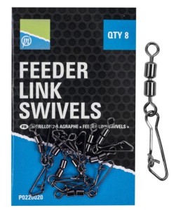 PRESTON ŁĄCZNIK AGRAFKA Z KRĘTLIKIEM DOUBLE FEEDER LINK