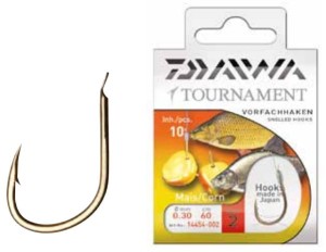 DAIWA HACZYKI TOURNAMENT Z PRZYPONEM KUKURYDZA NR 4