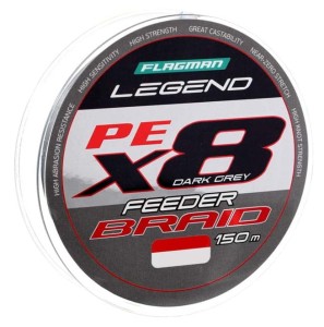 FLAGMAN PLECIONKA LEGEND FEEDER BRAID X8 DARK GREY 150M 0,12MM