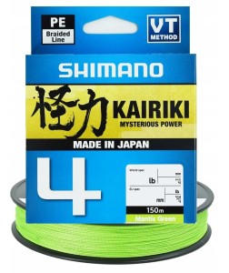 SHIMANO PLECIONKA KAIRIKI 4 MANTIS GREEN 150M 0,23MM