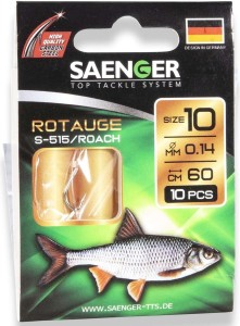 SAENGER HACZYKI Z PRZYPONEM 0,14MM ROTAUGE S-515 NR 10 PŁOCIOWE