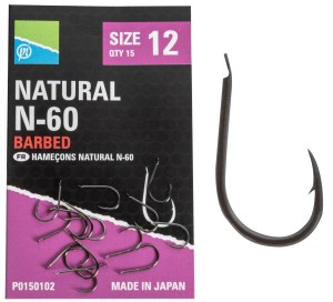 PRESTON HACZYKI Z ZADZIOREM NATURAL N-60 R. 14