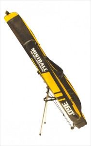 MISTRALL POKROWIEC WĘDKARSKI USZTYWNIANY 3-KOMOROWY 150CM Z NOGAMI - STELAŻ