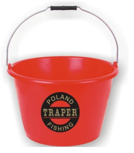 TRAPER WIADRO WĘDKARSKIE CZERWONE ZANĘTOWE - 17L