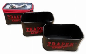 TRAPER ZESTAW 3 POJEMNIKÓW PCV GST BLACK Z ZAMKNIĘCIEM - 23X13,5X14,5CM