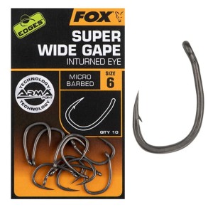 FOX HACZYKI KARPIOWE Super Wide Gape 10SZT R 6